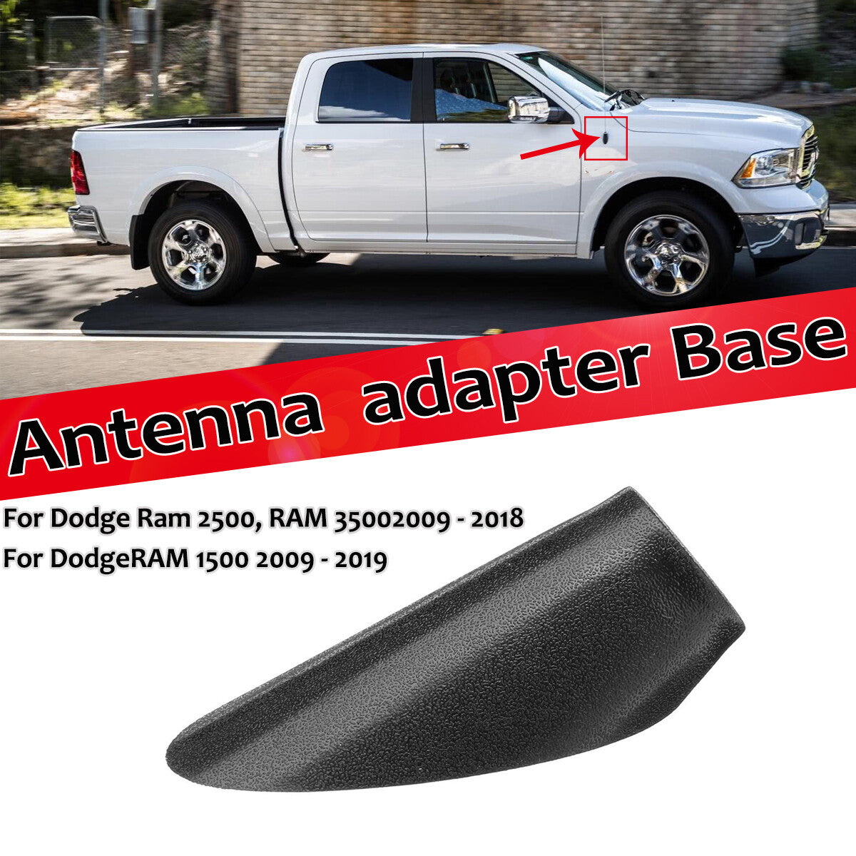 for Dodge for Ram 1500 2500 3500 4500 2009-2018 Radio Antenna Mounting Base Replace Q