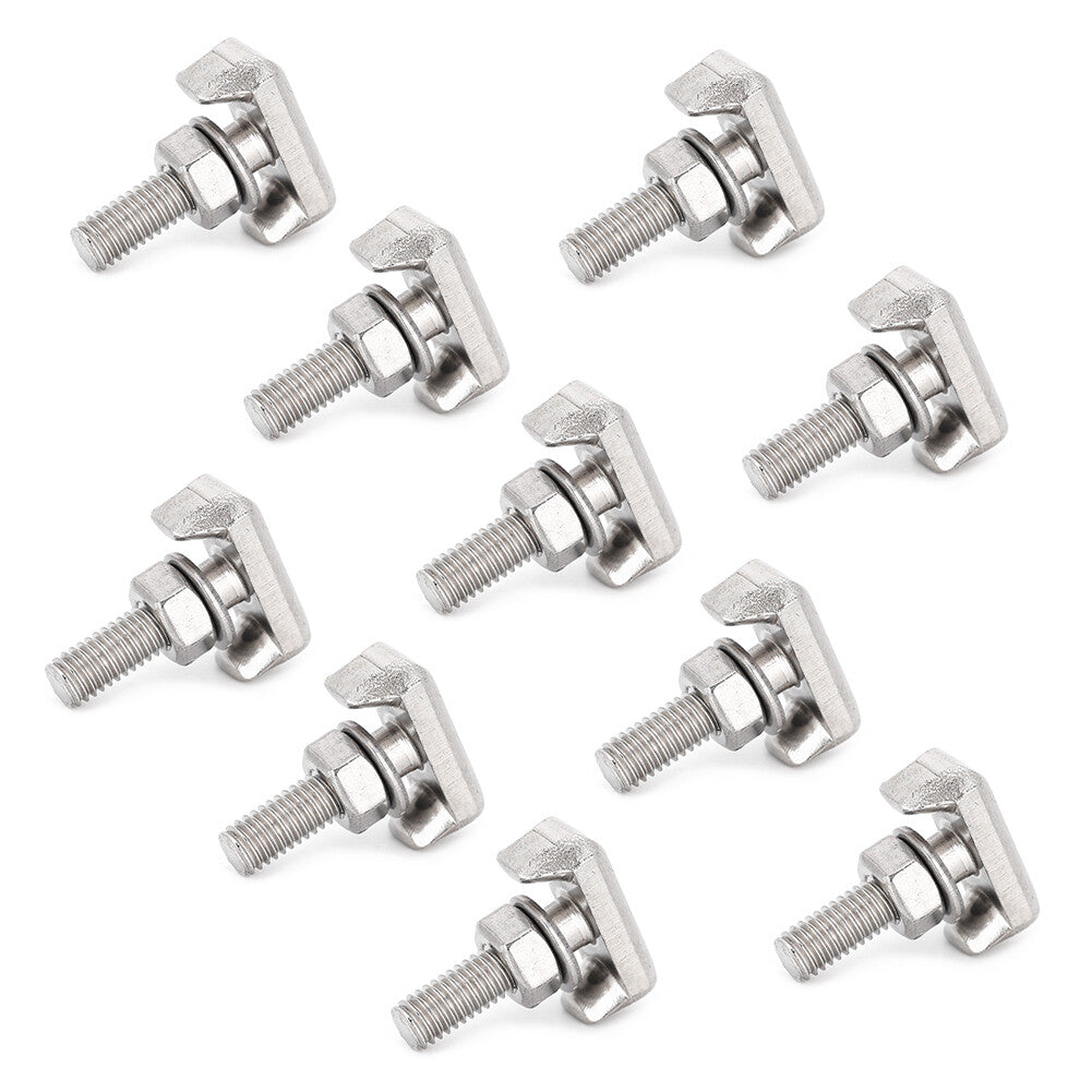 10pcs Stainless Steel T Bolt Auto Battery Cable Terminal Connectors New