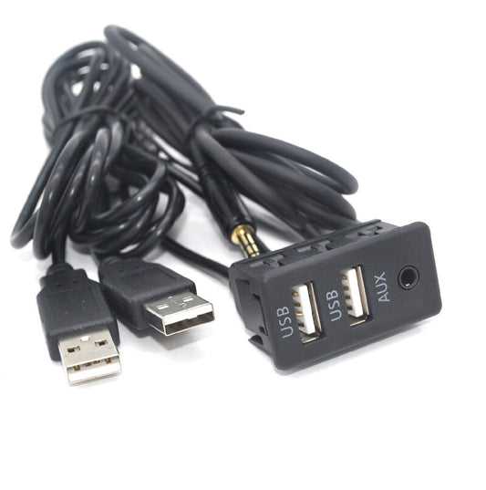 Dual USB AUX Ports socket cable Kit for VW for Golf Mk7 7 Transporter T6 Retention v