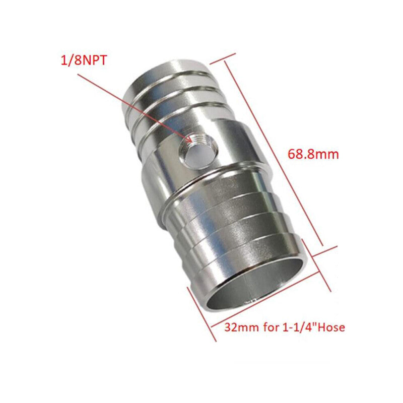 1-1/4 inch hose with 1/8 inch NPT steam port adapter top radiator for LS coolant exchange