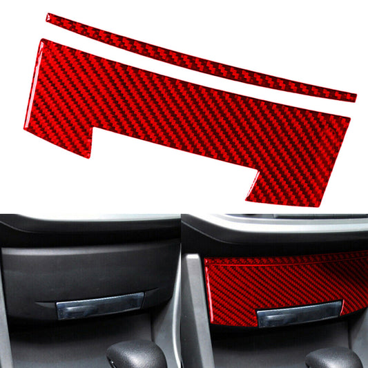 Red Carbon Fiber Central Control Storage Box Panel Trim for Honda Accord 2013-17