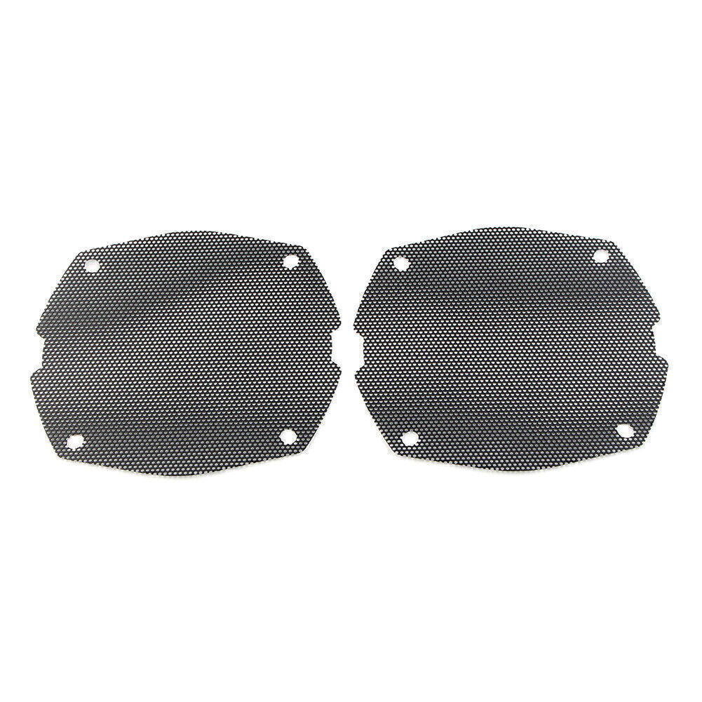 1pair Thin Front Fairing Mesh Speaker Grilles Black for Harley FLH 1998-2013 Q