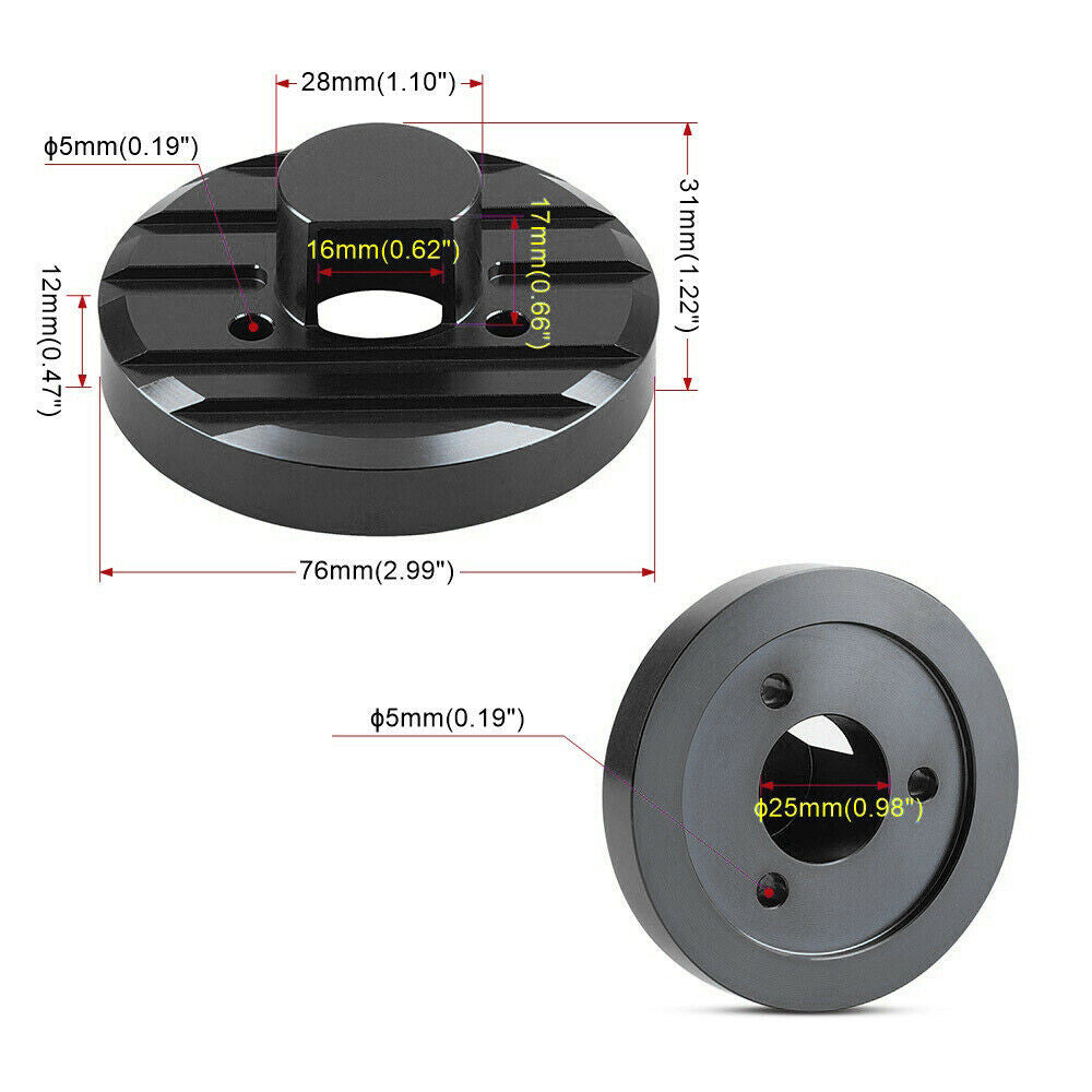 Aluminum Black Antenna Base Cover Fit for Jeep for Wrangler 2007-2020 JK JL JKU JLU