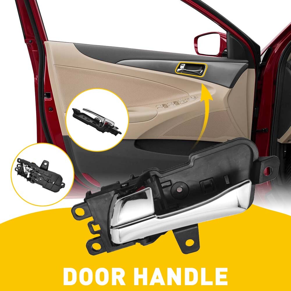 Interior door for CHRome handle for 11 - 14 for Hyundai Sonata left rear front - v