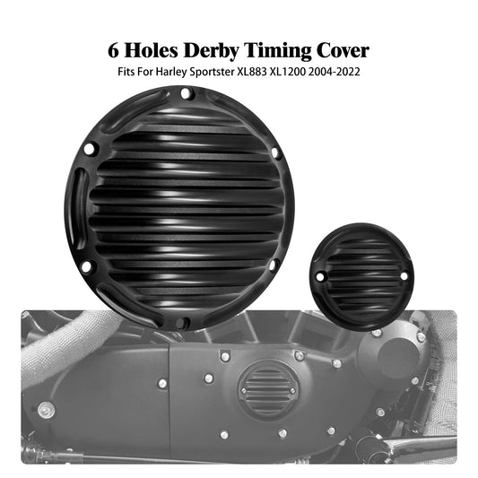Black Engine Derby Timing Timer Cover for Harley Sportster 883 1200 48 72 04-22 Q