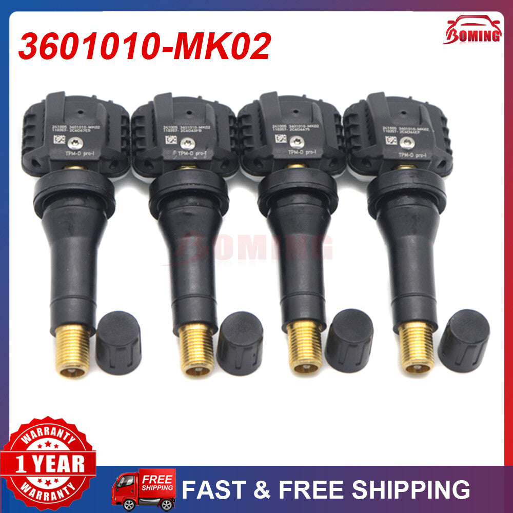 Four new TPMS tire pressure sensors, model 3601010-MK02, suitable for Changan X5 PLUS, X7 PLUS, and Lamore.