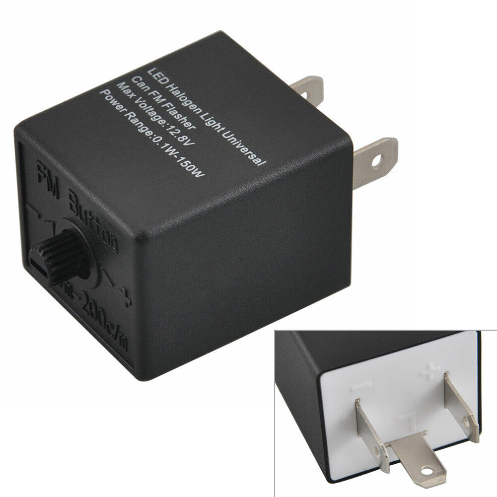 3 Pin Adjustable Flasher Rate LED Indicator Relay Car Bike Turn Signal Light mo Q