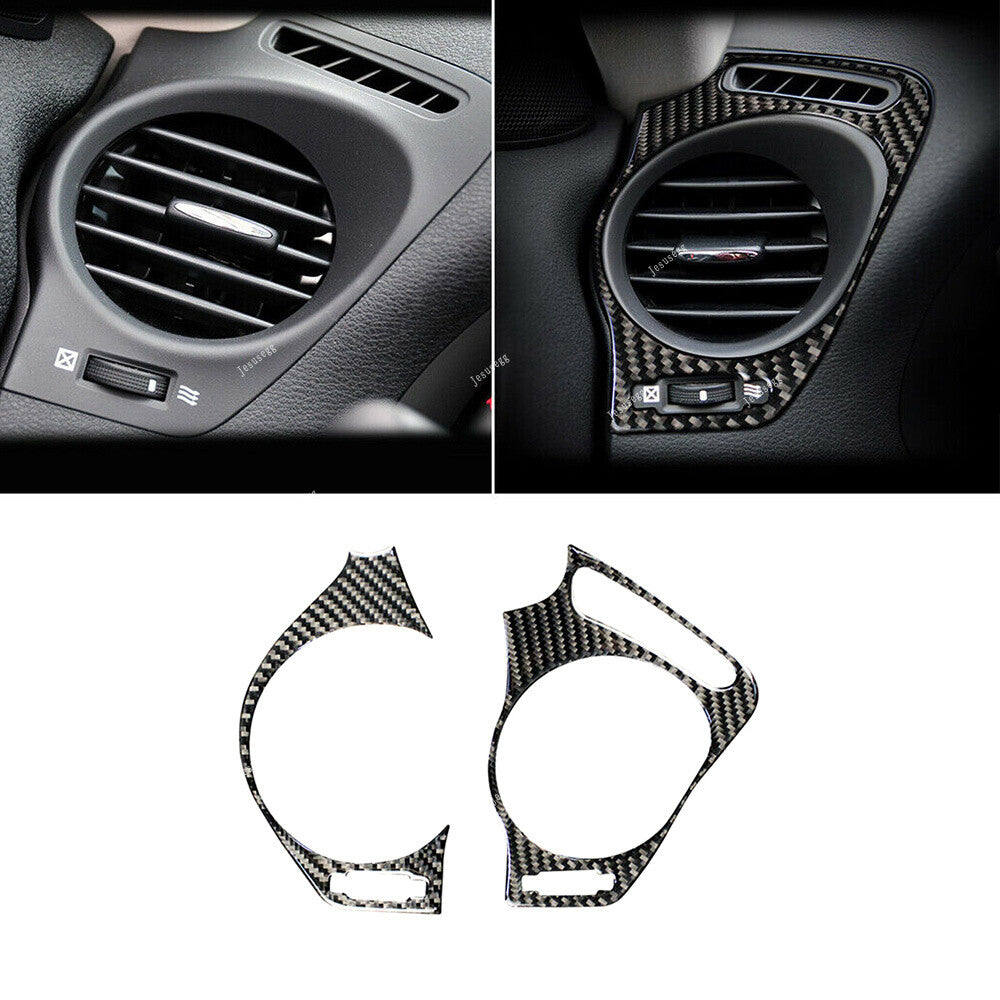 Qty 2 Carbon Fiber Side Air Vent Outlet Cover Trim for Lexus IS250 300 350 06-12