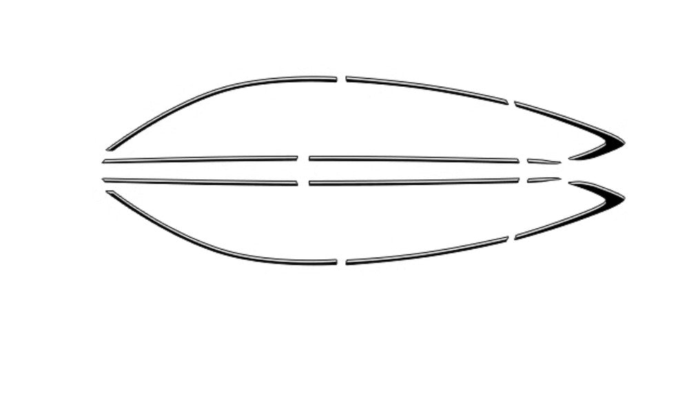 For 24-2025 for Honda Accord Black Stainless Car Window Molding Cover Trim Strips B n