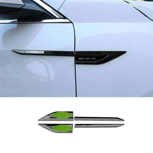 Black Look Air Flow Vent Body Side Fender Cover Trim for Chevrolet Malibu 16-21