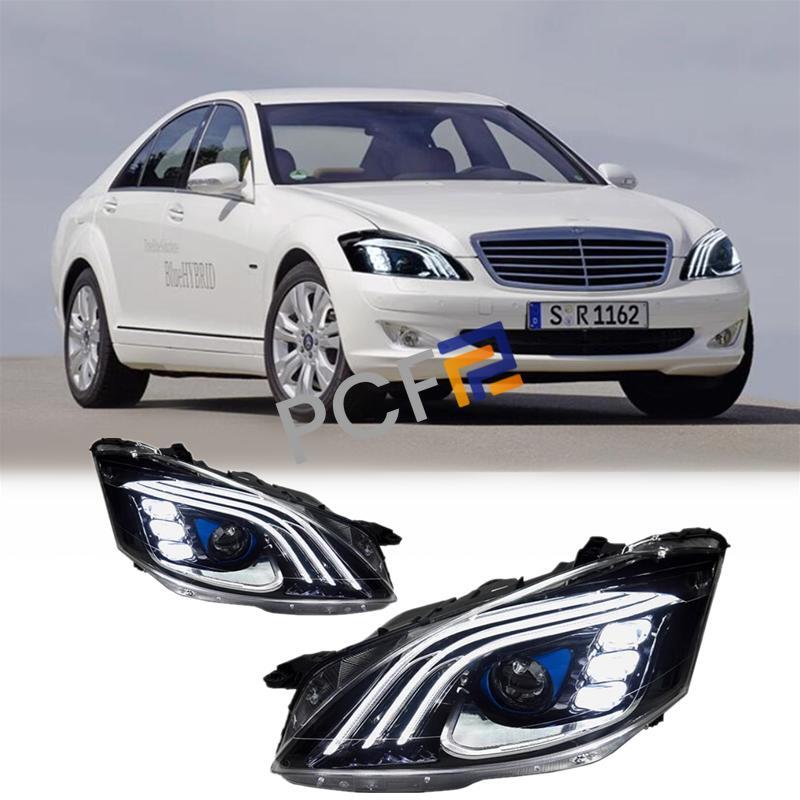 for Benz S-class W221 LED DRL Headlights Double Beam Lens Projector 2006-2012