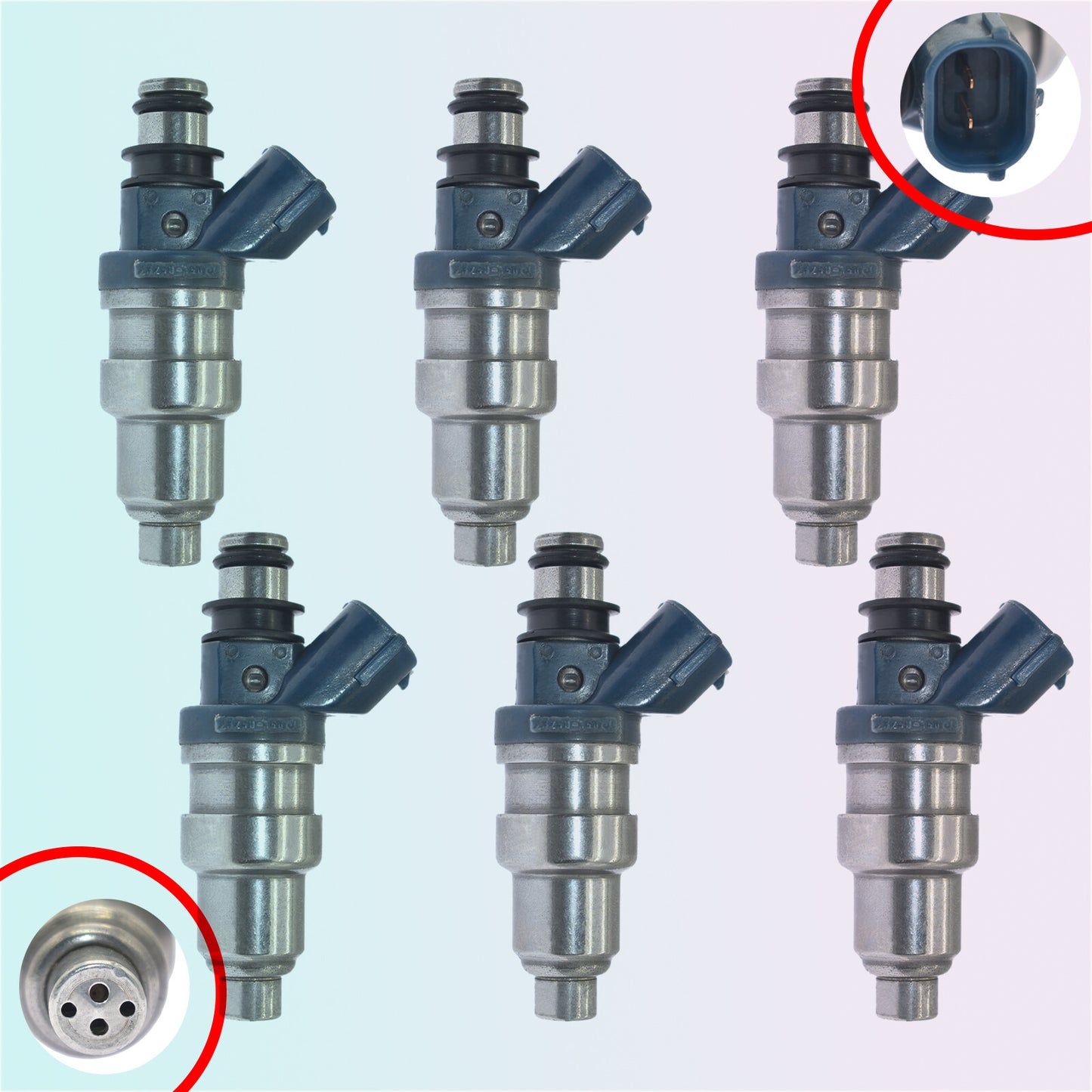 6x Fuel Injector for Toyota Tercel for Corolla Corona Carina AT170 5AFE 23250-15010