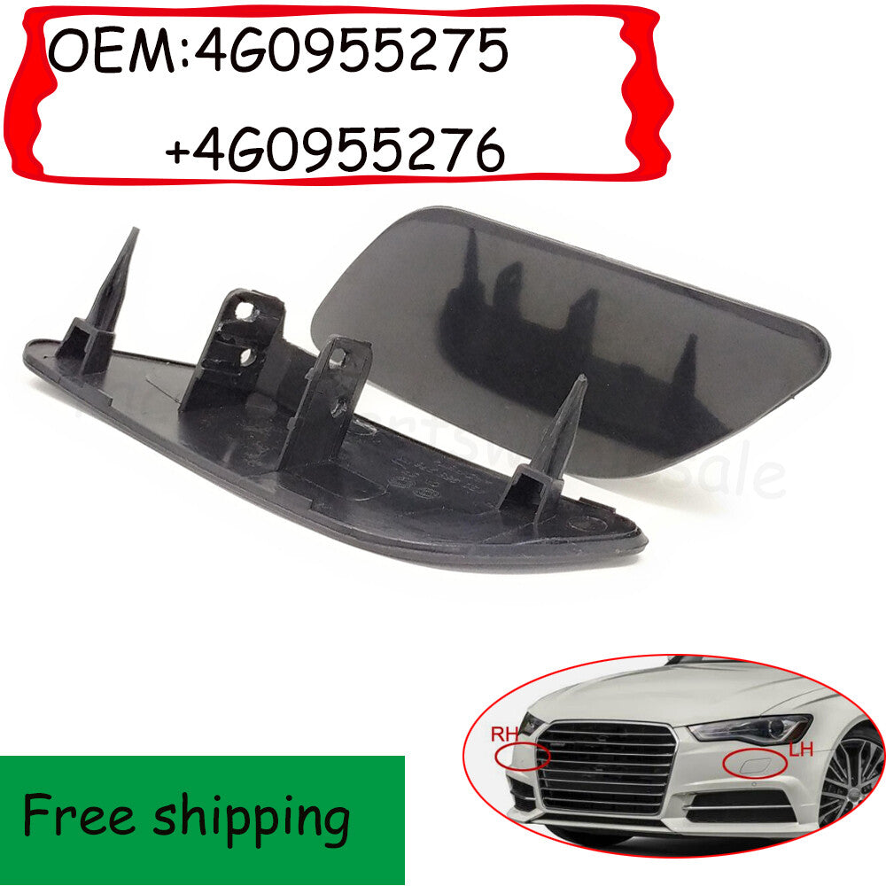 2Pcs Front Headlight Washer Cover Cap for Audi A6 S6 2011-14 4G0955275 4G0955276 n