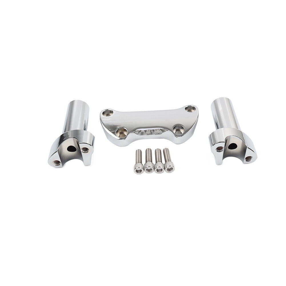 3.5 Straight Handlebar RiserTop Clamp Chrome FIT for Harley Dyna Tour Road Glide