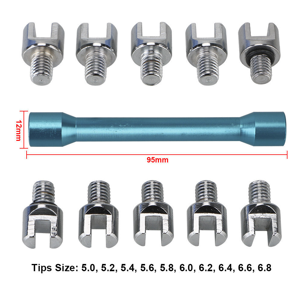 Spoke Wrench Handle Repair Tools 10 Sizes Kit Set For Motorcycle Dirt Bike ATV Q