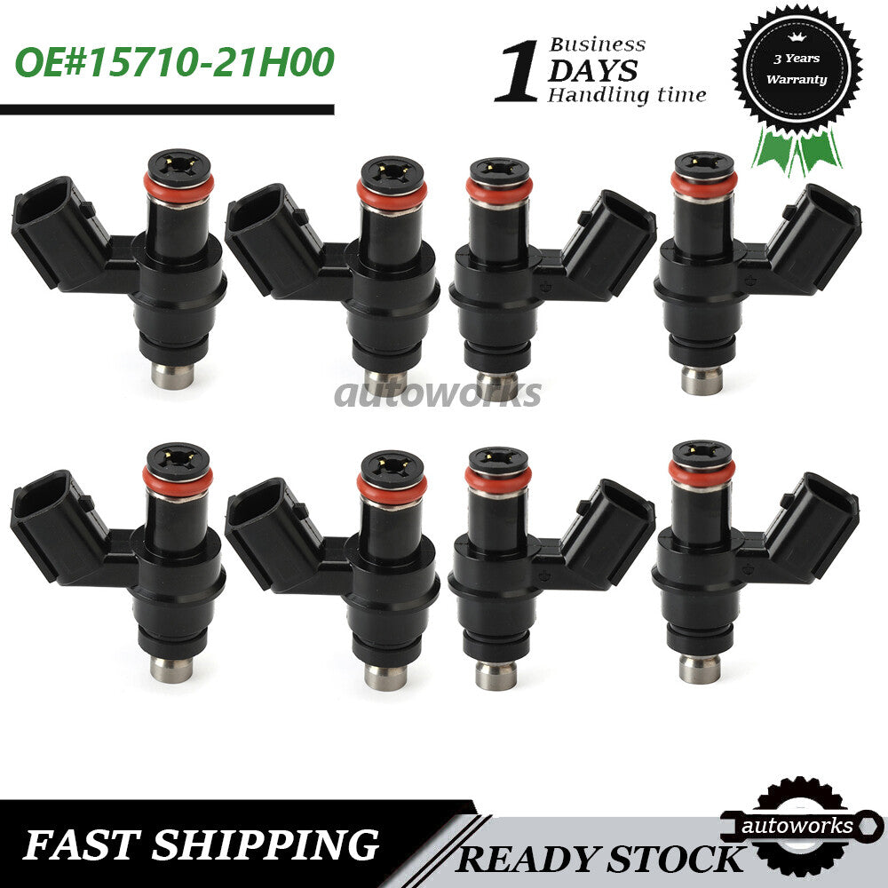 Set of 8 Fuel Injectors 15710-21H00 for Suzuki Hayabusa GSXR1000 2007-08 K7 NEW