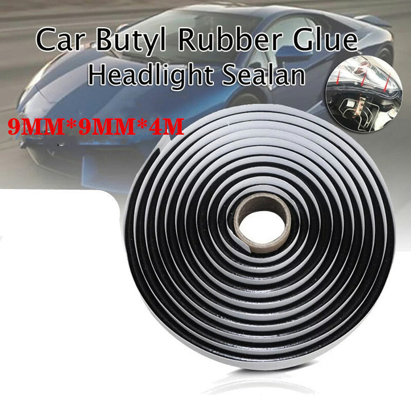 Car Waterproof 4M Headlamp Glue Black Butyl Rubber Glue Headlight Sealant Tapes