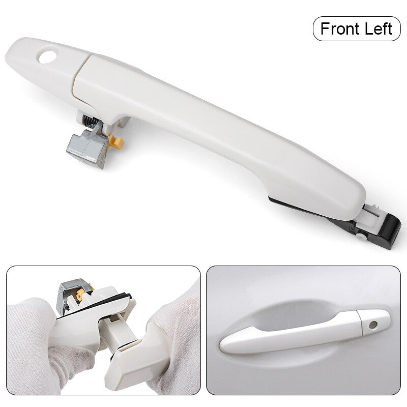 Front Left Exterior Door Handle Pilot White For 2006-2011 for Honda for Civic 2009-2014
