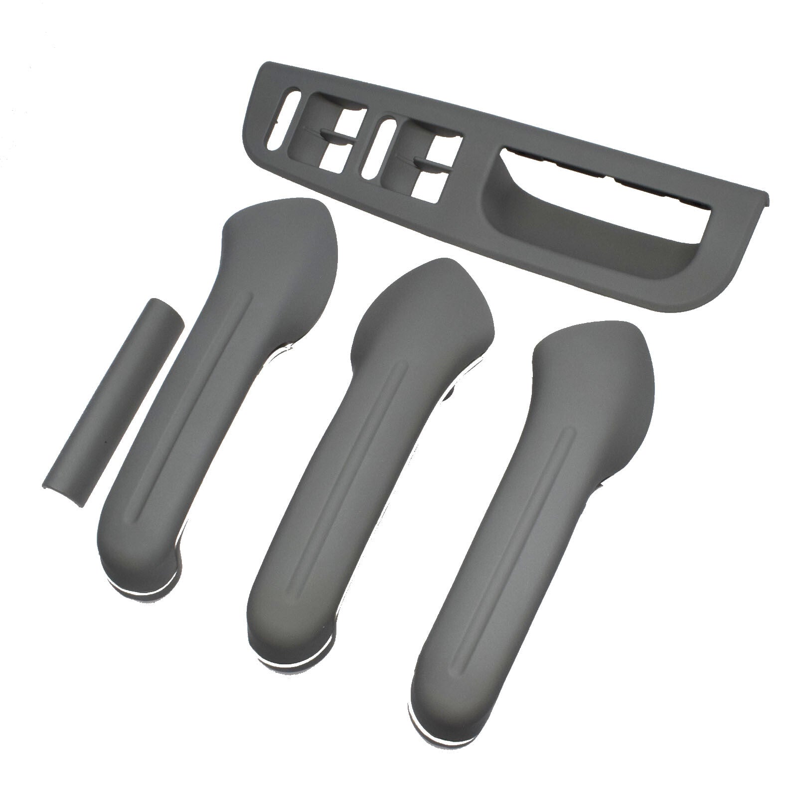 New 5-piece set of grey interior door gripper cover switch border trim for Golf MK4 - n