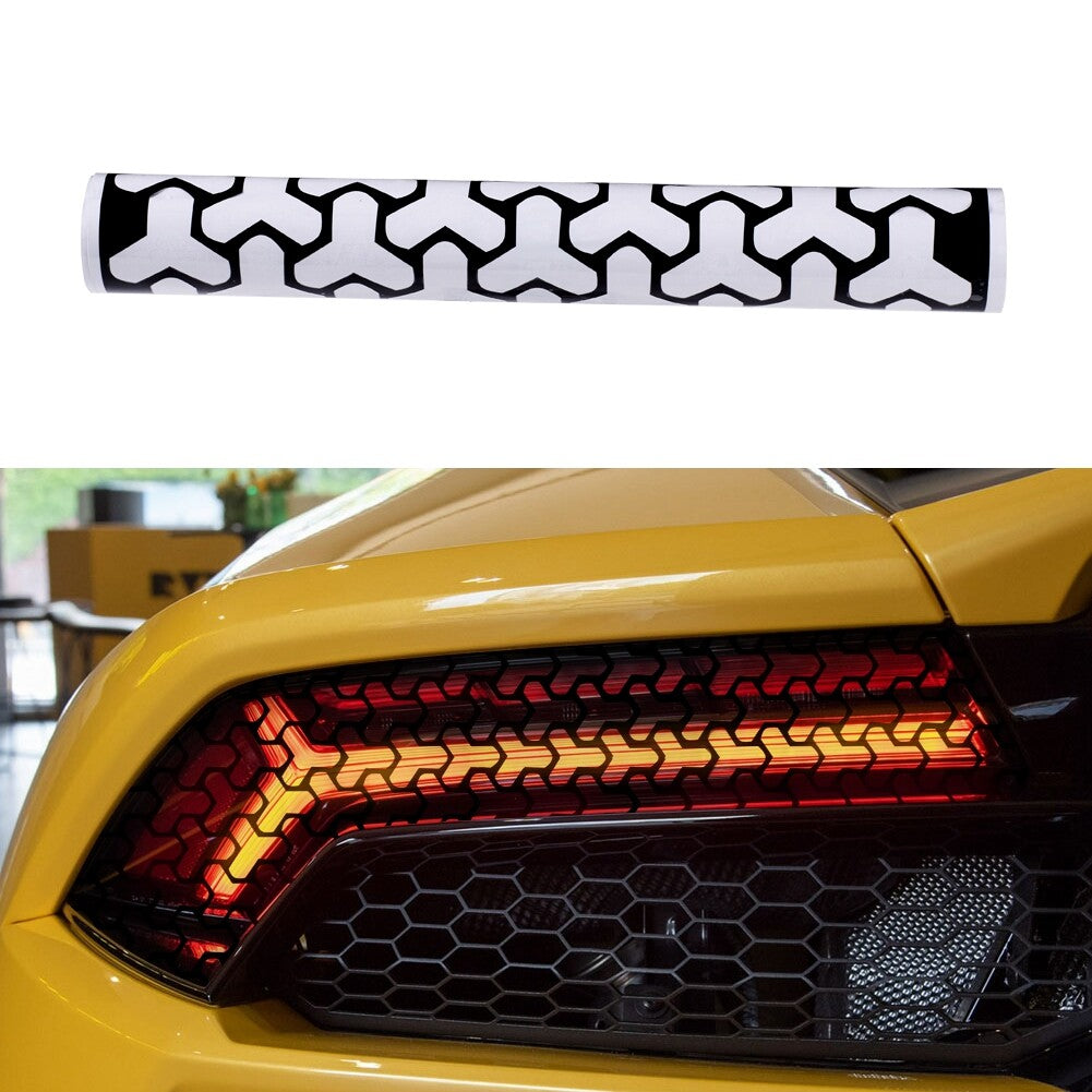 Car Rear Tail Light Honeycomb Gaphic Stickers Vinyl Decals Trim Rear Light Film