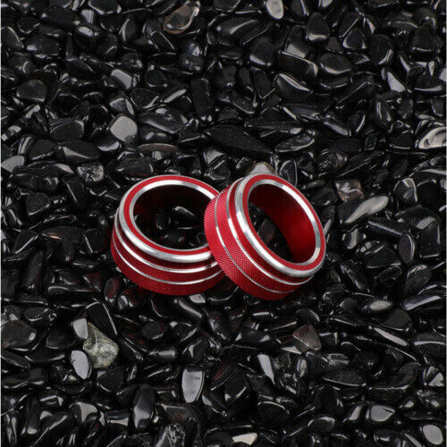 Air Conditioning Button Red Ring Cover Decor Pair for Toyota for Corolla 2019-2023