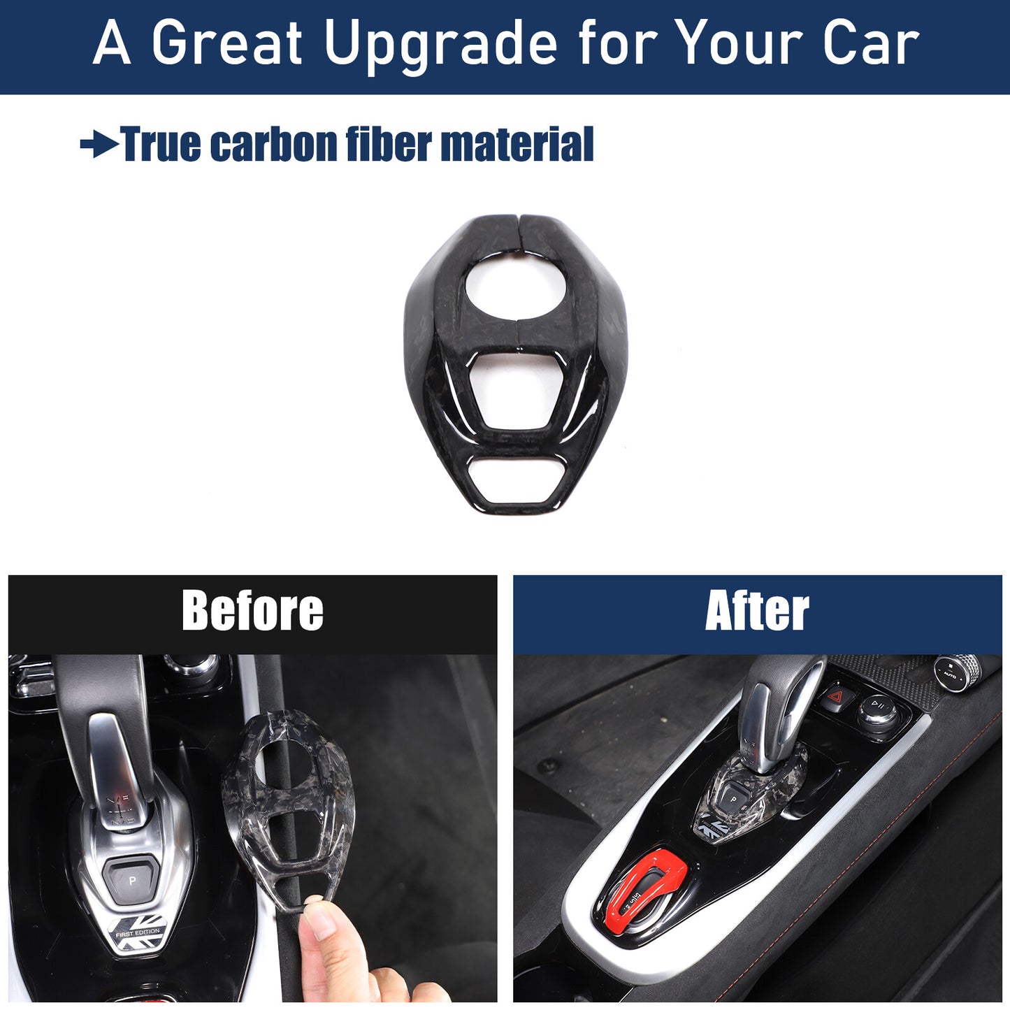 for Hyundai Santa Cruz 2022 - 24 Carbon ABS Side Mirrors + for Smart Door Handle Covers- v