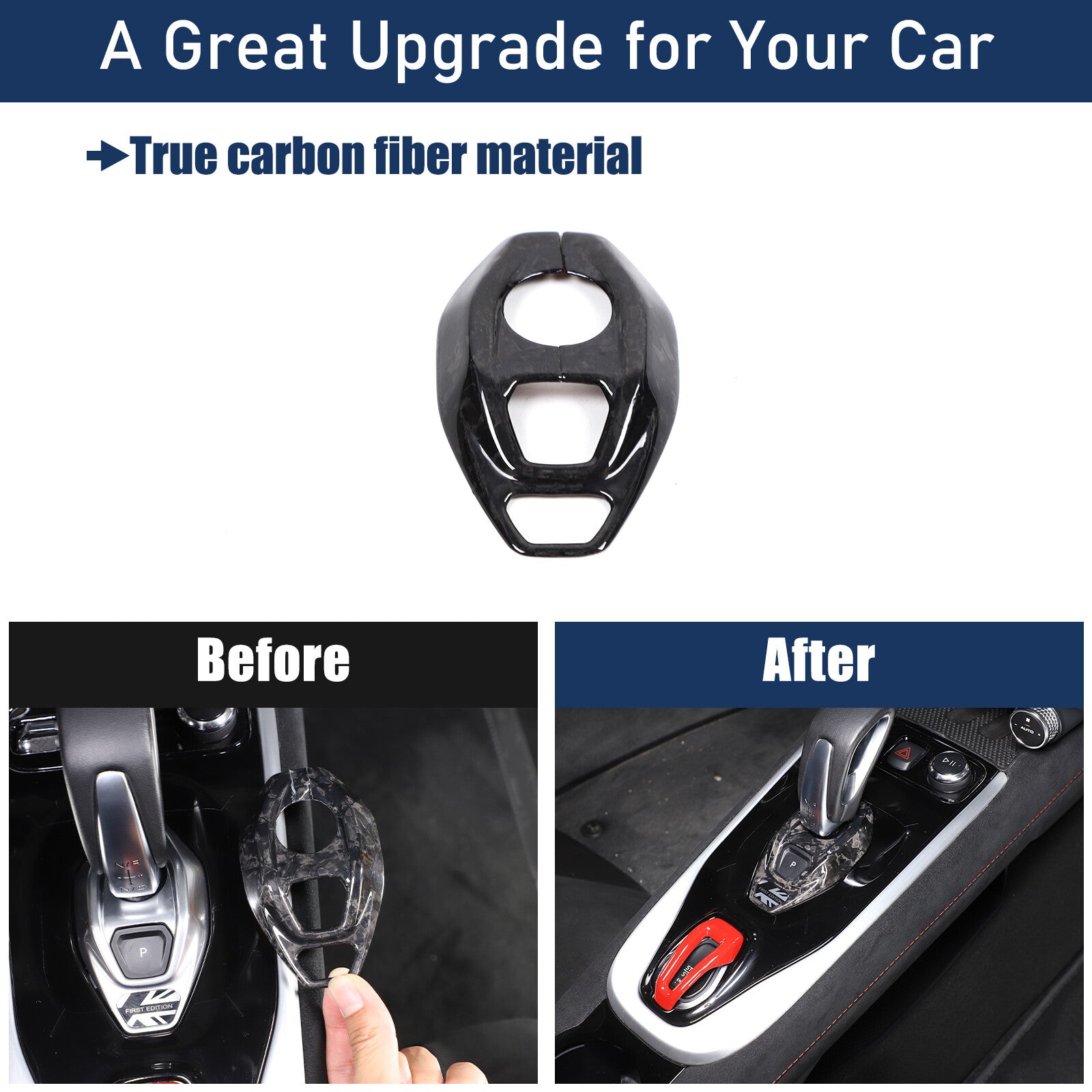for Hyundai Santa Cruz 2022 - 24 Carbon ABS Side Mirrors + for Smart Door Handle Covers- v