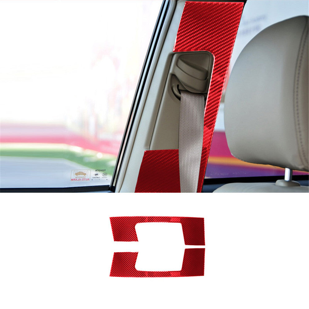 Red Carbon Fiber Center Storage Box Frame Cover Trim for Hyundai Azera 2006-2011 v