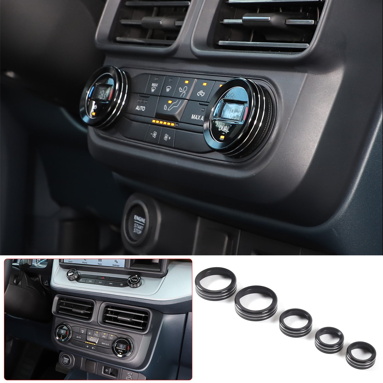 ABS Carbon Fiber Center Console Dashboard Cover Trim for Supra 2019 - 2022- v