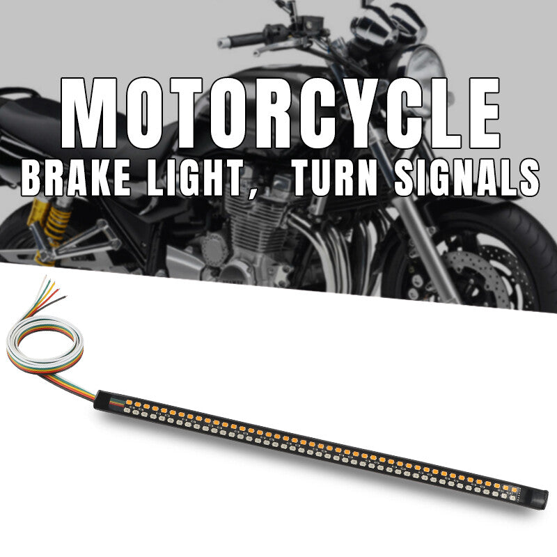 2X Motorcycle LED Strip Tail Light Brake Stop Turn Signal Flowing Lamp Flexible