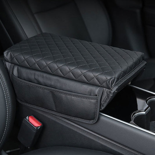 Suitable for Model 3 Y Black Car Armrest Backrest Cushion Protector Cover Center Console Cover Mat - n