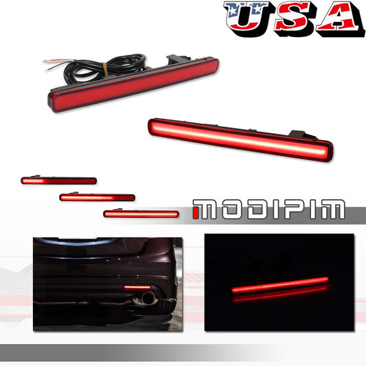 Red Lens 48-SMD LED Sequential Turn Signal Brake Light for 2009-2014 for Acura TSX- v
