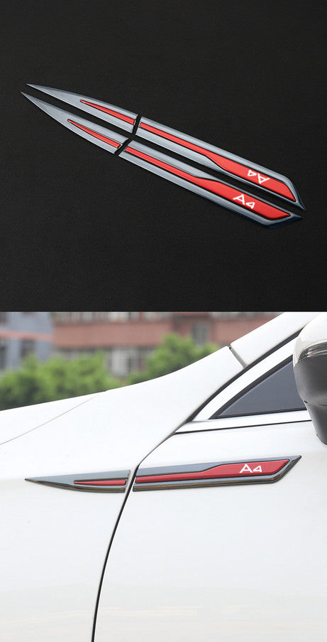 for Cadillac ATX CTS STS DTS SRX Side Fender Badge Decal Silver 6.2 cm- v