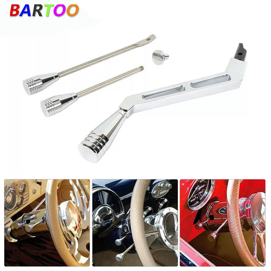 Polished Billet Aluminum Shifter Turn Signal Lever Hazard Tilt Kit for Column Q