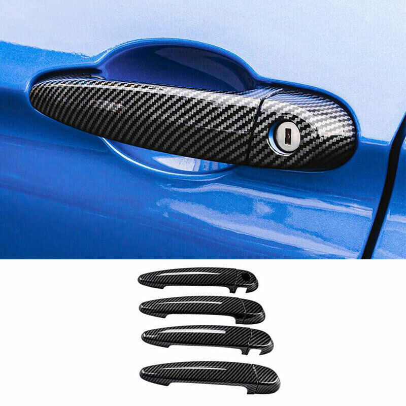 for BMW X5 X6 2008-13 ABS Carbon Fiber Outside Door Handle Molding Cover Trim 8P