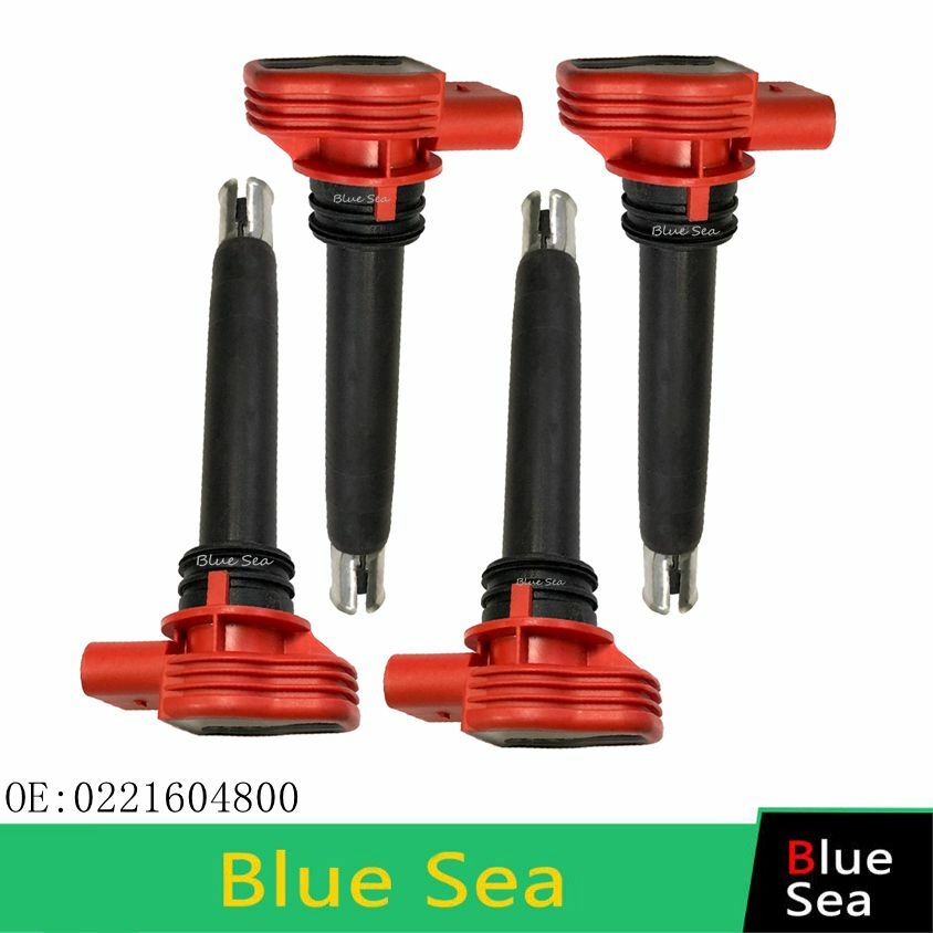 4 PCS New ignition coil for Audi for VW 4.2L 3.2L 3.0L 2.8L 2.0L 0221604800