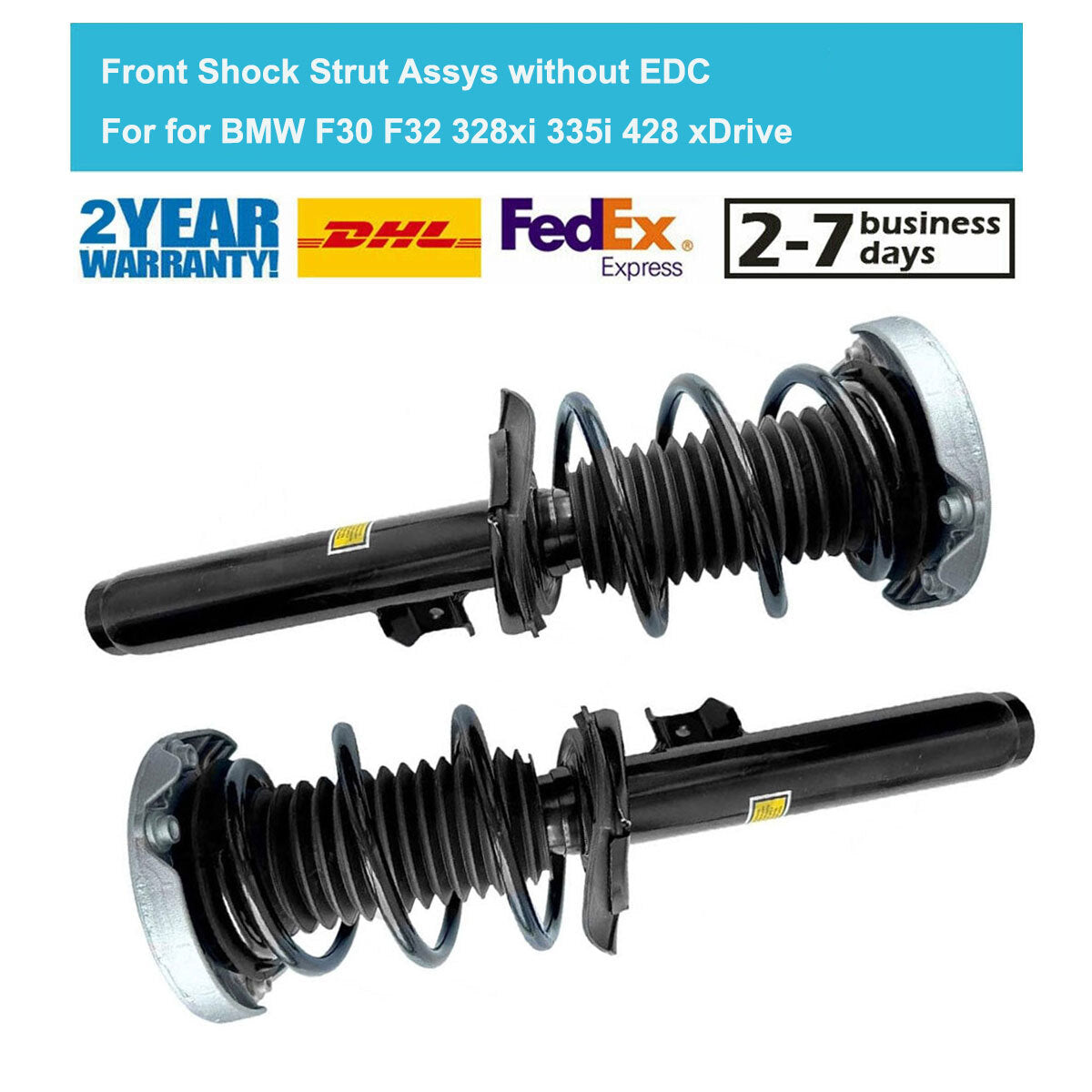 2PCS Front Shock Struts Assembly w/o EDC for BMW F30 F32 230i 330i 440i xDrive