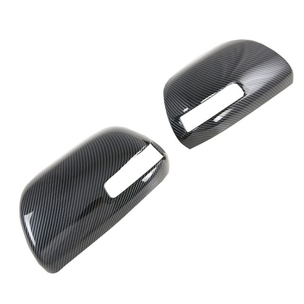 2PC Mirror Cover Door Side Rearview Trim Carbon Fiber for Toyota for Sienna 11-2020