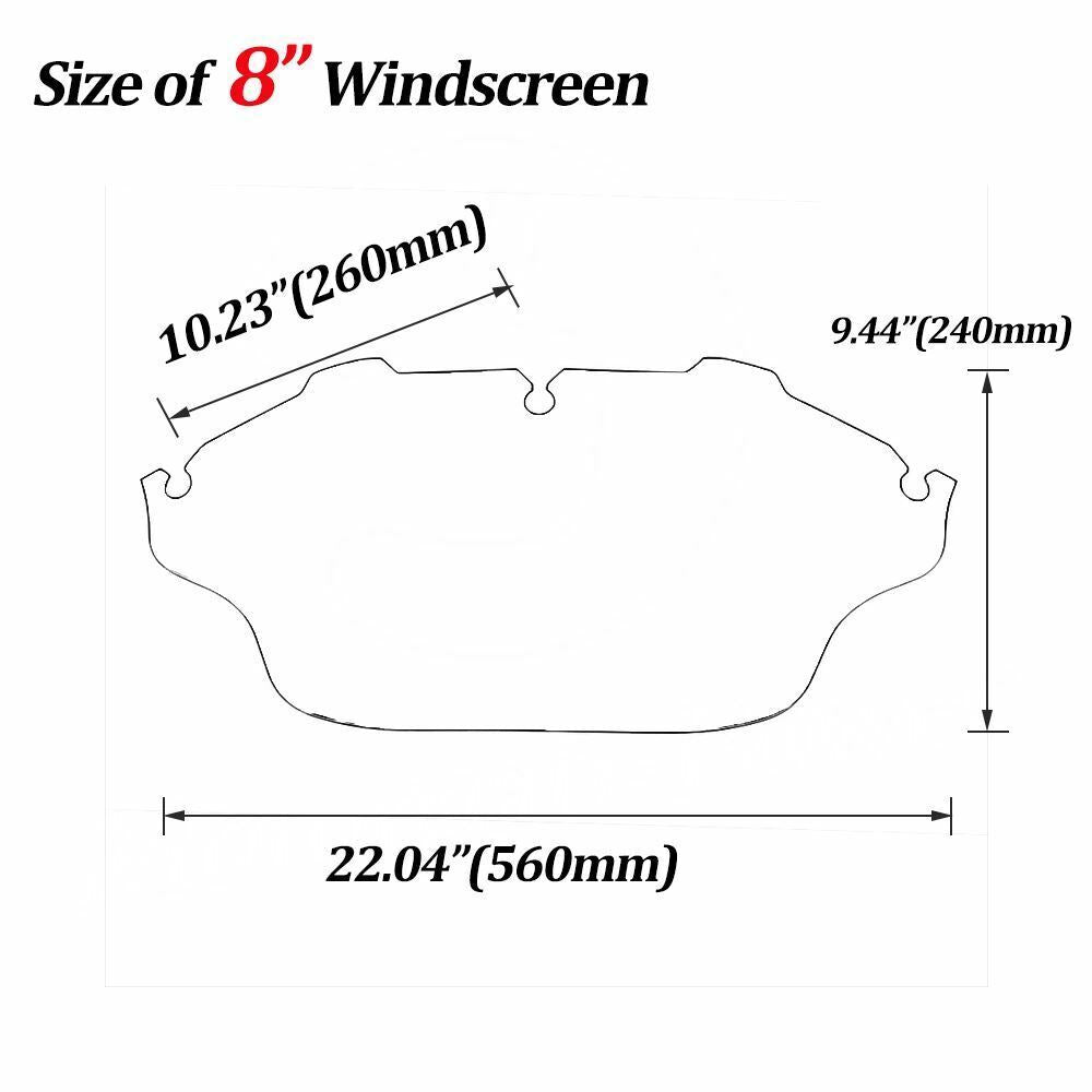 Black 8-inch windshield for Harley Electra Glide Classic FLHTC 1996 - 2013 n