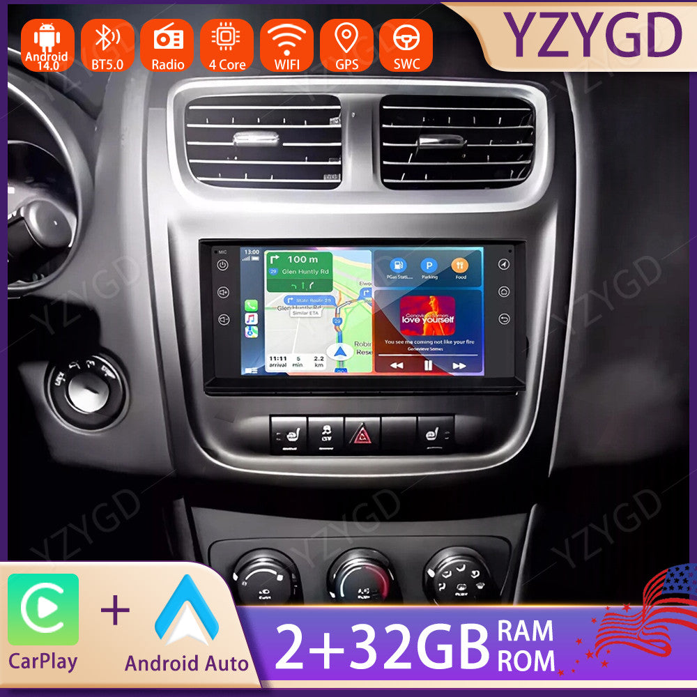 for Dodge Avenger 2011-2014 7Android 14 Carplay Car Stereo Radio GPS Navi BT