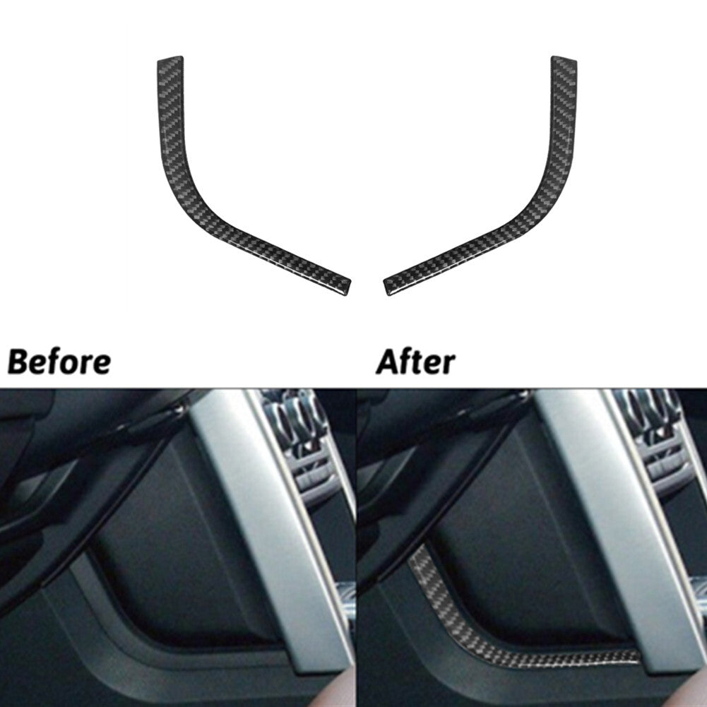 2X Red Carbon Fiber Steering Wheel Cover Trim For Silverado/tahoe/ for sierra 2007-14 v