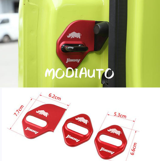 for Suzuki for Jimny 2019-2021 Red alloy Door Lock Protector Buckle Cover 3pcs n