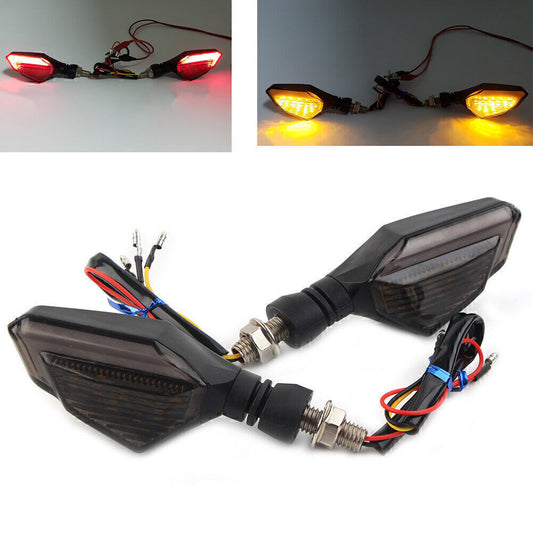 2pcs Motorcycle Turn Signal Indicator Blinker Tail Light Daytime Running Lamp Q