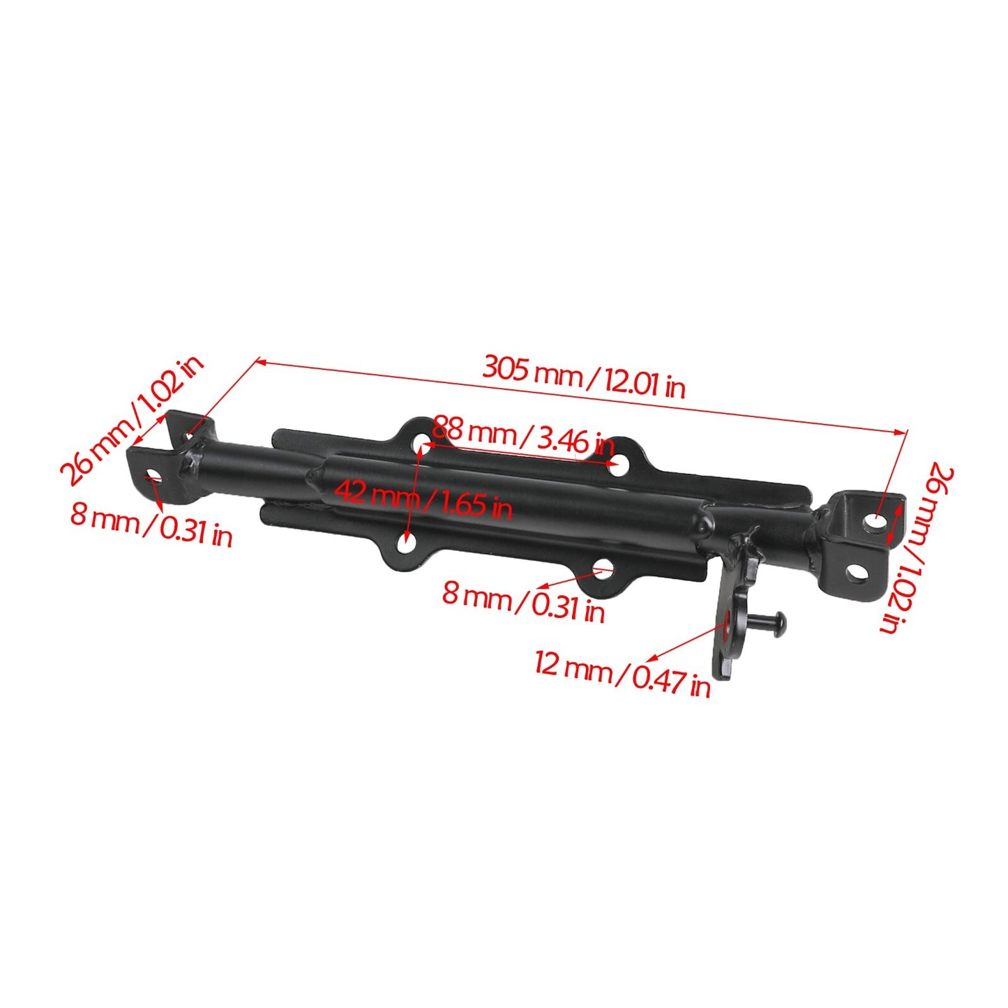 Footpeg bracket footrest mounting bar for CRF50 SSR 50cc-160cc Pit Dirt bicycles.