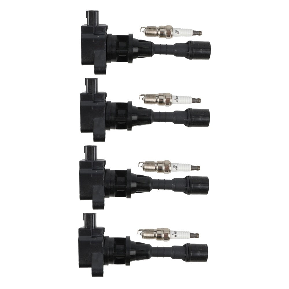4pcs Ignition Coils + 4pcs Iridium Spark Plugs for Mazda 5 2006-2007 UF541 90813