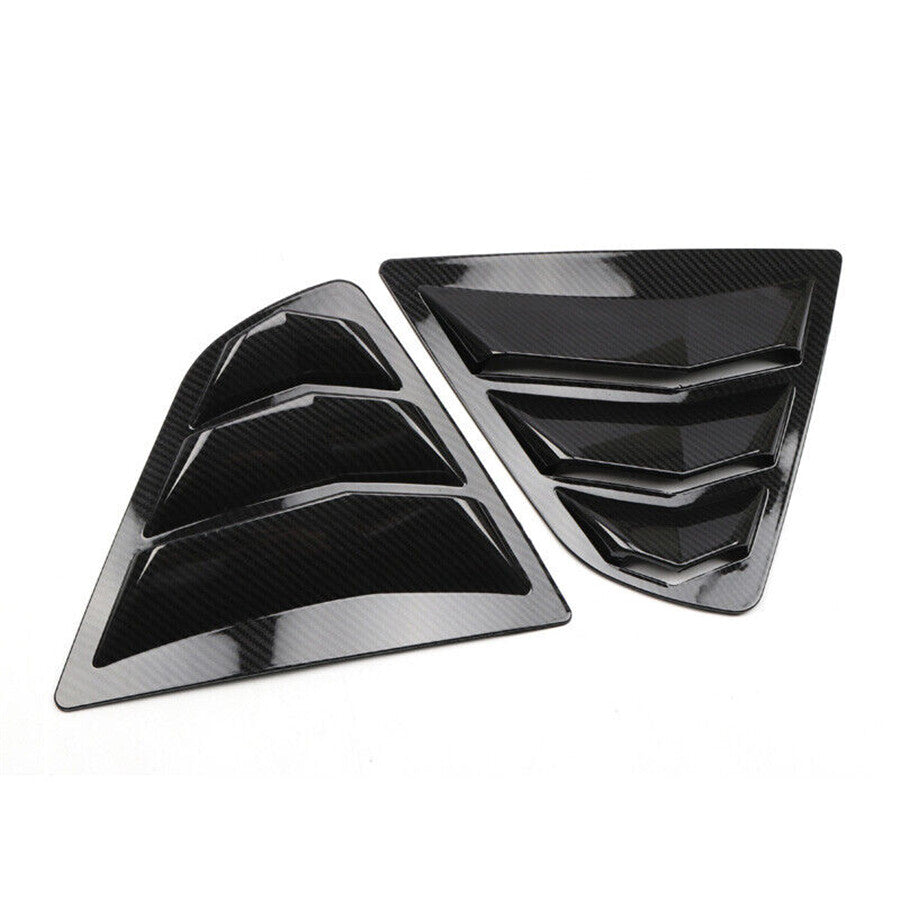Carbon Fiber Look Rear Side Window Quarter Louver Cover Trim for Toyota for Camry