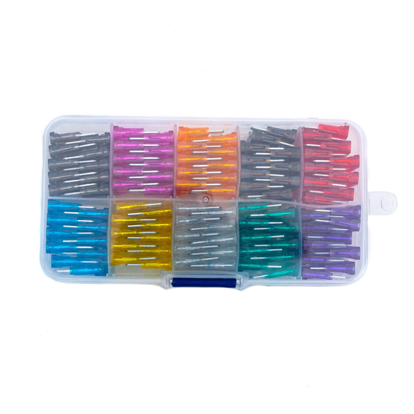 100pcs Automobile Fuse Middle Piece Fuse Assortment Box for Car Medium With clip