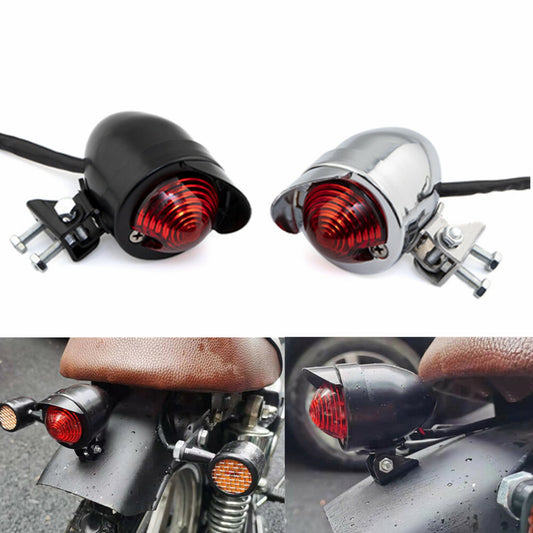 Metal for Mini Retro Fender Tail Brake Light for Harley Cafe Racer Bobber Custom Q