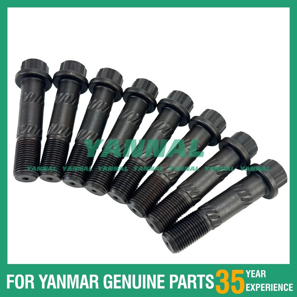 8-piece set of connecting rod bolts for Isuzu 4HK1T engine parts -