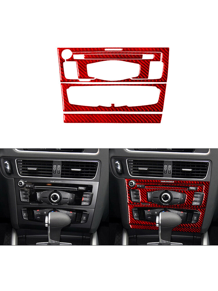 Red Carbon Fiber Gear Shift Outer Frame Cover for Jaguar F-PACE XE XF 2016-2020 v